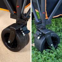 Aktive - Carro playa plegable, carrito de transporte, con ruedas desmontables, giratorias 360º y con frenos, mango multiángulo y 1 bolsillo, máx. 80 kg de carga, espacioso y versátil, de acero y poliéster, diseño plegable, incluye funda - details 7