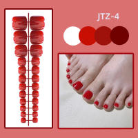24 Pcs Uñas Postizas Removibles Para Dedos Del Pie En Color Sólido Gloss Fácil De Usar Sin Pegamento Uñas Falsas De Acrílico Para Arte De Uñas - details 1