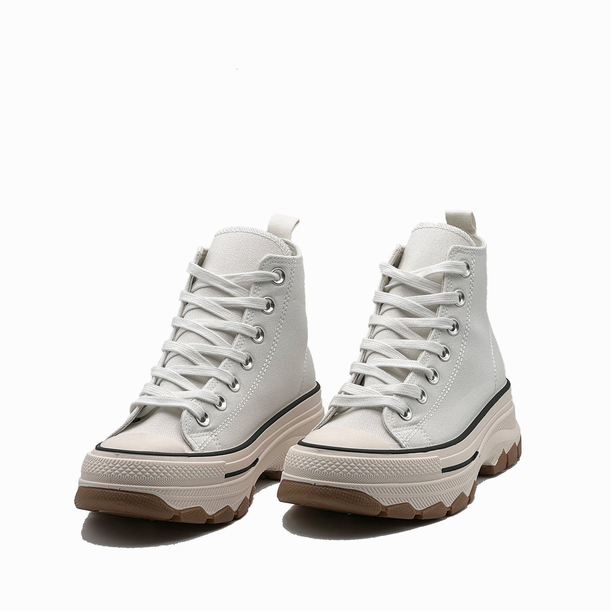 JZ Hermanos Zapatillas de lona con plataforma para mujer