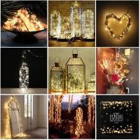 Luces De Hilo De Fairy LED Operadas Por Batería Impermeables Para Decoración De Bodas Y Dormitorios Luz De Hierro De Cobre Para Exteriores - details 5