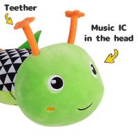 Caterpillar Musical Para Bebés Juguete Sensorial De Tela Multicolor Con Diseño De Regla Campanas Y Rattles Juguetes Suaves - details 3