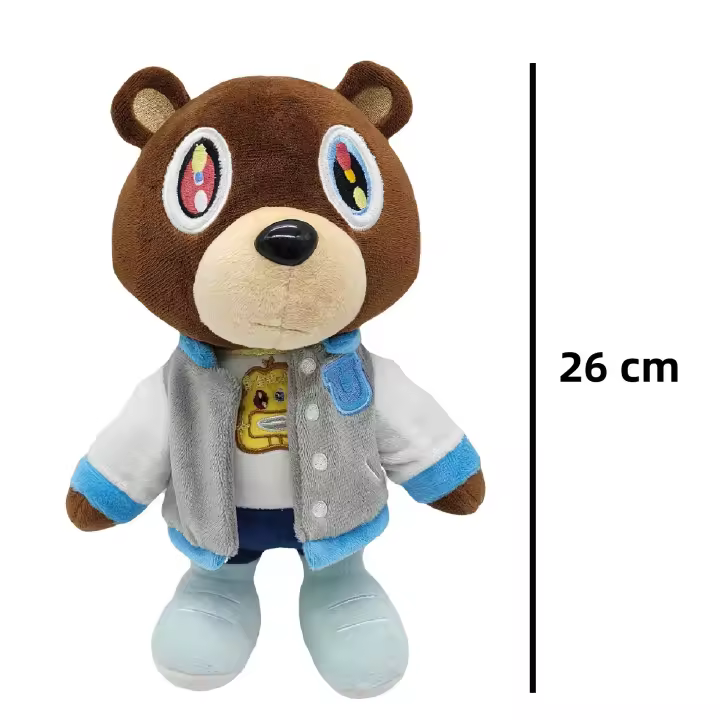 Oso De Peluche Kawaii Kanye Dropout Decoración De Habitación Suave Y Cálida Juguete Ideal Para Regalo De Cumpleaños - 1