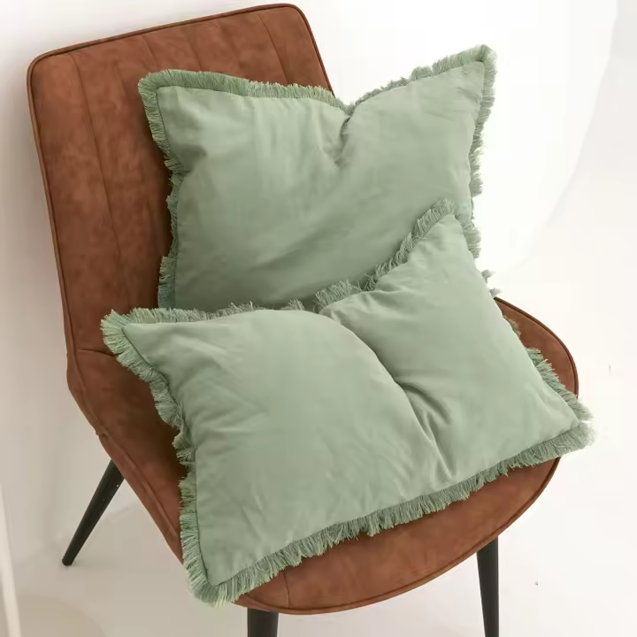 Funda De Cojín Cuadrada Estilo Nórdico Sencillo Con Borla Para Decoración Del Hogar Sala De Estar Funda De Almohada INS CANIRICA Polyester/Cotton - 1