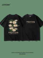 Camiseta Casual De Verano Para Hombre Con Letras Inglesas Retro Y Estampado En Algodón 100% Cuello Redondo Alta Calidad Fitness Street - details 1