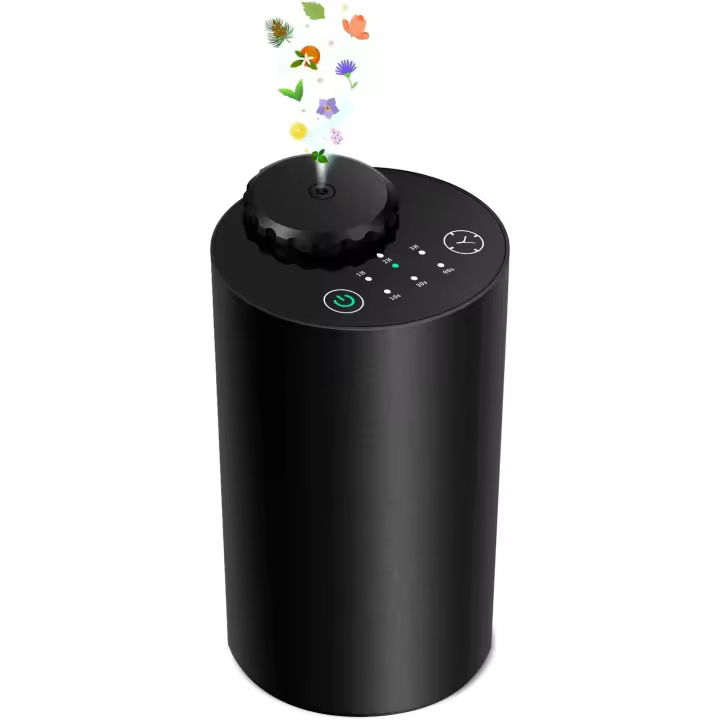 Humidificador de aromaterapia con tecnología ultrasónica, color negro - 1