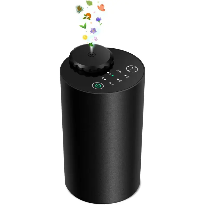 Humidificador de aromaterapia con tecnología ultrasónica, color negro - 1