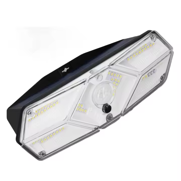 Lámpara de Pared LED Solar con Sensor de Movimiento LoLek, 80 LED + 44 COB, Iluminación Exterior sin Enchufe, Impermeable, Carga Solar Automática, Incluye Tornillos y Tacos de Fijación, Luz de Seguridad para Jardín, Terraza o Entrada - 1