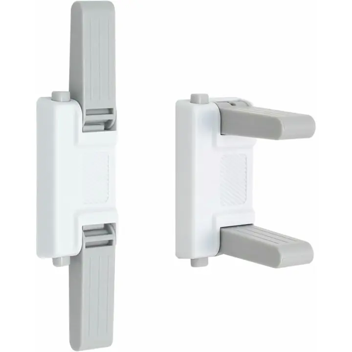 Paquete de 2 Cerraduras Para Puerta a Prueba de Bebés, Seguridad Puertas Niños, Cierres Seguridad Bebe sin Agujeros, Bloqueo de la Palanca, Pestillo Puerta sin Agujeros, Con Adhesivo Fuerte - 1