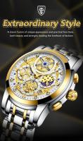 Reloj De Pulsera De Lujo Para Hombre POEDAGAR Cuarzo Acero Inoxidable Impermeable Luminoso Estilo Casual Fecha Cronógrafo - details 1