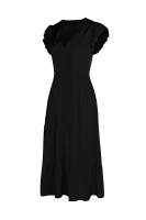 Vestido Largo Medio De Verano Para Mujer Con Manga Volante Y Cuello V Estilo Casual Suelto A-Line Sin Capucha Material Viscosa Y Poliéster - details 25