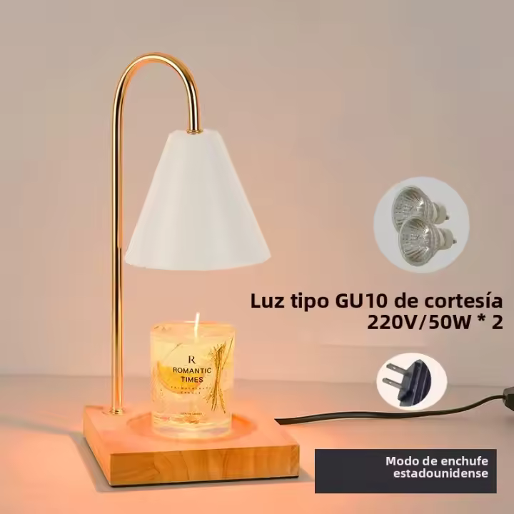 Lámpara Calentadora De Velas Con Timer Para Aromaterapia Y Decoración Moderna De Hogar Y Dormitorio Luz De Cera Retro Control Remoto - 1