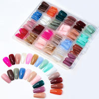 Kit De Uñas Postizas Press on 576 Piezas Acrílicas Extensión Coffin Formas Gel Para Póster De Uñas Artificiales Set De Herramientas - details 6