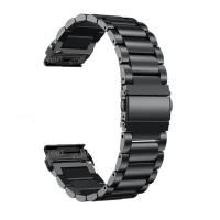 Correa De Reloj De Acero Inoxidable Para Garmin Fenix 8 7X 7 6X 6 pro 5X 5 3HR Metal Bracelet Epix pro 47 51mm Quick Release Unisex - details 1