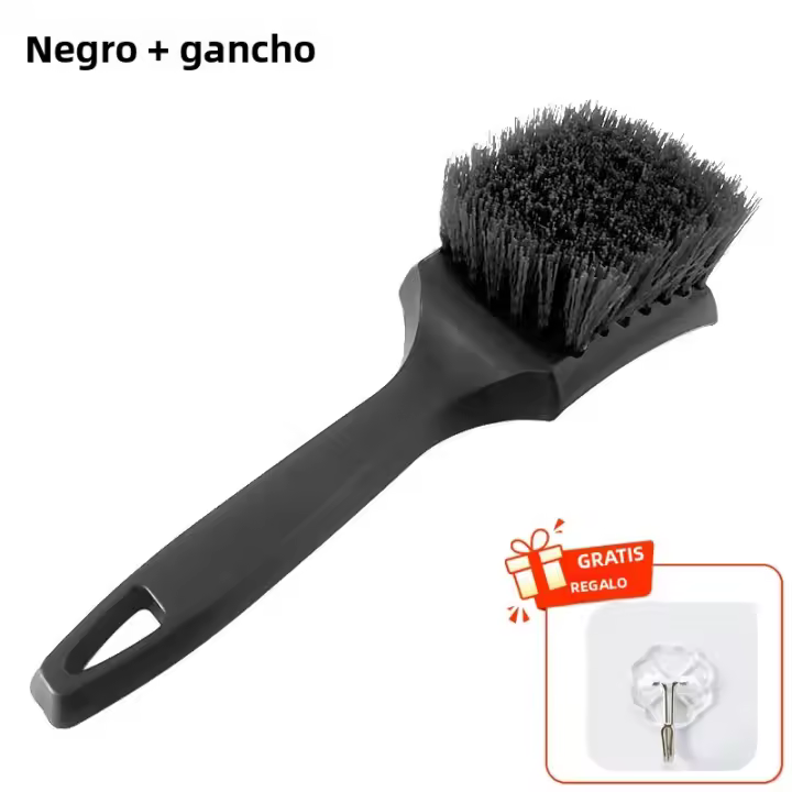 Cepillo De Limpieza Para El Hogar Y Coche Cepillo De Pneumáticos Duro Cepillo De Belleza Para Ruedas Y Asientos De Tela Cepillo Multifuncional Ecológico - 1