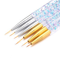 Set De 3 Pinceles De Arte Para Uñas Acrílicas Con Rayas Francesas Y Punta 3D Herramientas De Dibujo De Línea Delgada Para Manicura Y Gel UV - details 7