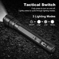 UltraFire WF-502D Linterna Táctica Recargable De 1300LM Con 3 Modos Luz LED Potente Lámpara Portátil Para Camping Emergencias Resistente Al Agua Y Choques - details 3