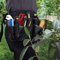 Bolsa de cinturón de cintura de jardinería, bolsa de herramientas con múltiples bolsillos, Oxford impermeable ajustable profesional bolsa de cinturón de herramientas, para el hogar, jardín, limpieza (negro) - details 2
