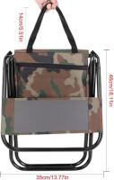 Silla plegable de camping con bolsa térmica, silla de pesca ligera, asiento plegable compacto con respaldo y asa para camping, pesca, caza, senderismo, dibujo al aire libre – Camuflaje,M2 Tec - details 0