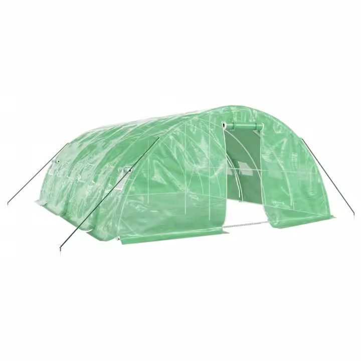 vidaXL Invernadero con Estructura Acero Invernáculo Vivero para Plantas Color Blanco,  Verde, y mas - 1