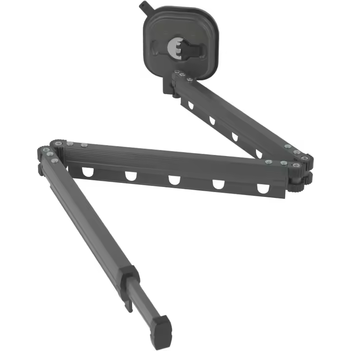 Tendedero interior plegable, Gran CAPACIDAD DE Carga, Tendedero de pared para balcón, ropa de baño, 3 polos - 1
