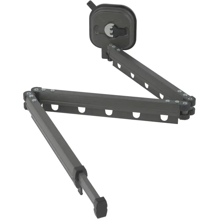 Tendedero interior plegable, Gran CAPACIDAD DE Carga, Tendedero de pared para balcón, ropa de baño, 3 polos - 1