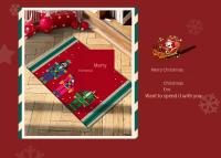 VIKAMA Tapete De Navidad De Velours Cristal Con Dibujos Animados Antideslizante Y Impermeable Para Decoración De Hogar Y Piso Adultos - details 8