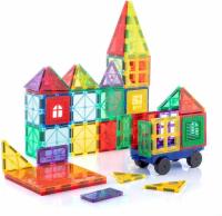InnovaGoods® Bloques de Construcción Magnéticos 57 Piezas 3D Juguetes de Construcciones Magneticas Niños Juguetes Educativos Regalos para niños Mayores de 3 años (57 psc) - details 1