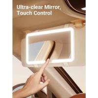 Espejo De Mano Con Luz LED Modo Dimming Sin Fin Visera Solar Recargable Sensor Táctil Espejo De Interior Conveniente - details 5