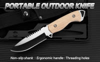 Cuchillo De Sobrevivencia De Acero Inoxidable Multiusos De Alta Dureza EDC Cuchillo Fijo Para Frutas Y Metalworking - details 0