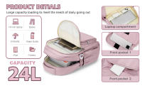 Mochila Ligera Para Niñas Y Adolescentes Con Capacidad Para Portátil De 15 Pulgadas Mochila De Viaje Casual Para Mujeres Mochila Escolar De Primaria Y Secundaria - details 1