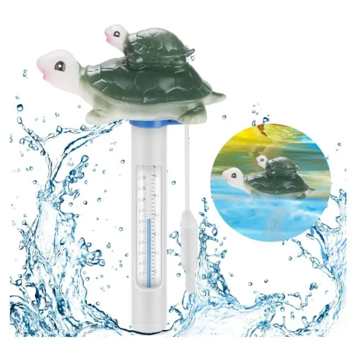 Termómetro flotante para piscina, termómetro de temperatura del agua con cable para desayuno para todas las piscinas interiores, spas, acuarios, - 1