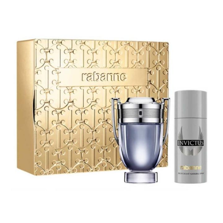 Paco Rabanne - Invictus Set Regalo hombre Eau de Toilette 100 ml + Desodorante 150 Ml. | Estuche regalo hombre |… — oferta en Miravia