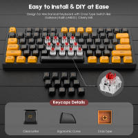 GMK Keycaps Set De 150 Teclas Doble Choque CSA Perfil PBT Para Teclado Mecánico De Juego Capas Negras Y Naranjas - details 8