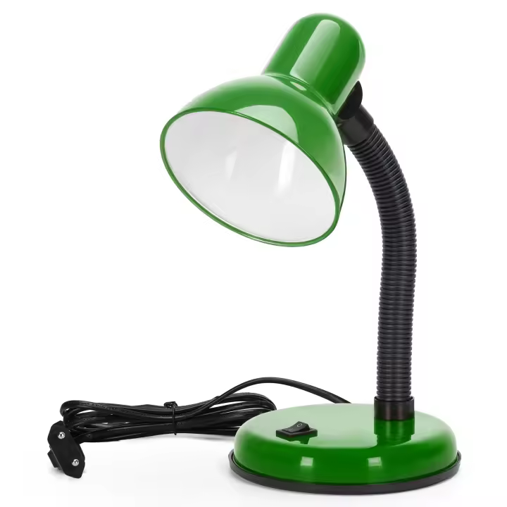 Aigostar lámpara de escritorio retro, flexo escritorio sin bombilla, lámpara de mesa compatible con led bombillas modelo E27, Máx 240V,  para juvenil, niños, niñas, trabajar, estudiar - 1