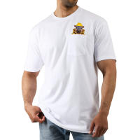 Camiseta De Algodón HX Con Diseño De Elefante Divertido Y Dedo Medio Doble Bolsillo Para Hombres Ropa Casual De Manga Corta - details 6