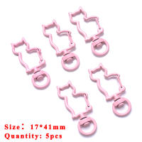 iYOE Llavero De Langosta Rosa Con Correa De Cuerda Y Anillo De Salto Para Conectores De Llaveros De Joyería Hechos De Metal - details 8