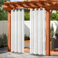 Cortina De Poliéster Para Privacidad Impermeable Con Ojales Para Exteriores Ideal Para Patio Gazebo Porche Y Pergola - details 5