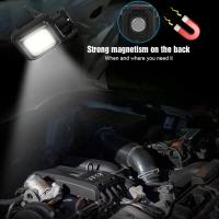 Mini Linterna COB Magnética Con Llavero 500mAh Recargable USB 3 Modos De Luz Plegable Con Soporte Trabaja Como Lámpara - details 2