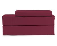 ANGAMA TEXTIL - ❣️​​ Sábanas de Verano 100% Poliéster tacto Suave -Burdeos- Juego de 3 Piezas - Extra Suaves Lisas - Modelo Sprin Collections. Compuesto por sábana bajera ajustable, sábana encimera + una funda de almohada. - details 2