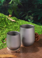 Taza De Titanio Aislada Para Camping Y Senderismo Con Doble Capa Para Cocinar Al Aire Libre Y Beber Agua Sin Desperdicio - details 4