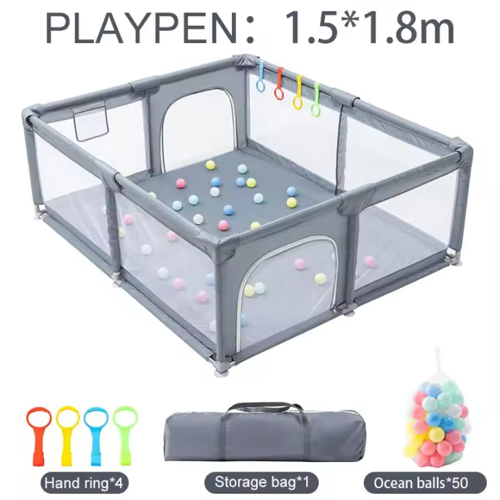 EU Children Store - Parque infantil muebles infantiles recién llegados parque infantil de piscina seca a gran escala parque infantil de 0 a 6 años vallas de Seguridad para niños - 1