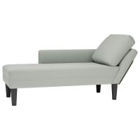 vidaXL Tumbona con almohada y reposabrazo derecho terciopelo en color Negro/Azul/Gris oscuro y más - details 5