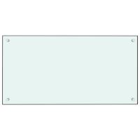 vidaXL Protección salpicaduras cocina vidrio templado blanco 80x40 cm - details 0