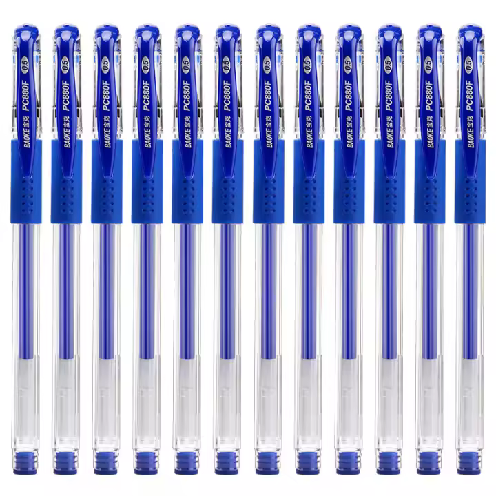 Leto Gel Ink Roller Ball Pen 0.5mm Punto De Escritura Estilo De Oficina Y Escuela Tinta Negra Azul Roja 12 Piezas Por Caja - 1