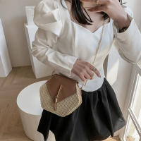 Bolso De Hombro Para Mujer Verano Moda Hecho a Mano De Paja Cruzbody Pequeño Mensajero Viaje Playa Tassel Bolso Monedero - details 14
