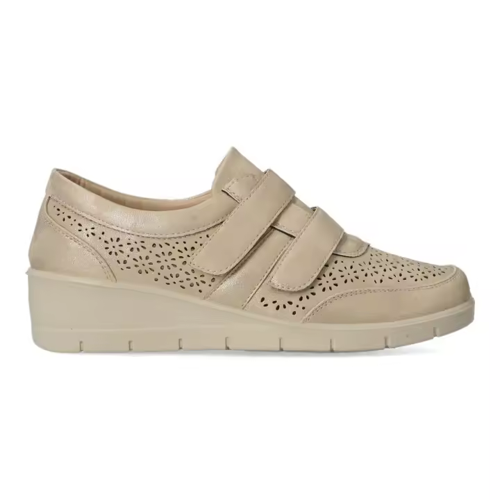 Vanessa Calzados Zapato Casual Velcro Mujer Piel Sintética Troquelada - 1