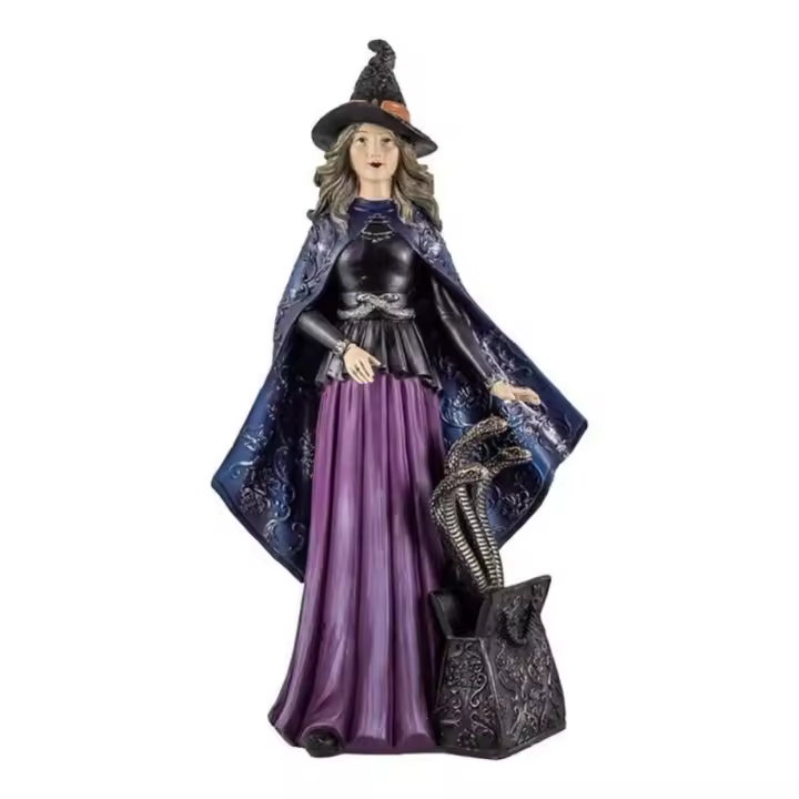 Bruja figura 41 cm. detalle serpientes imagen resina color - 1