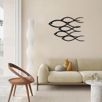 Decoración De Pared En Acero Metálico Tamaño 30x20cm Estilo Clásico Matizado De Negro Tema Marino Con Plantas Para Decoración De Hogar Y Baño - details 2
