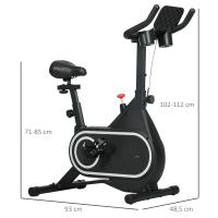 SPORTNOW Bicicleta Estática Bicicleta de Fitness con Resistencia Ajustable en 8 Niveles Pantalla LCD Volante Silencioso y Soporte para Botella Carga 150 kg para Entrenamiento en Hogar Gimnasio - details 8