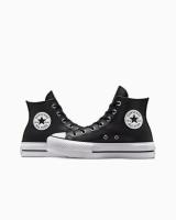 Zapatilla Converse Chuck Taylor All Star Platform Leather  Negra PIEL - 561675c - details 0